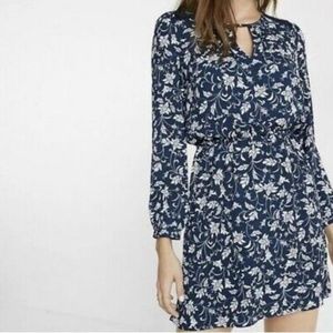 Vine Print Lace Elastic Waist Dress